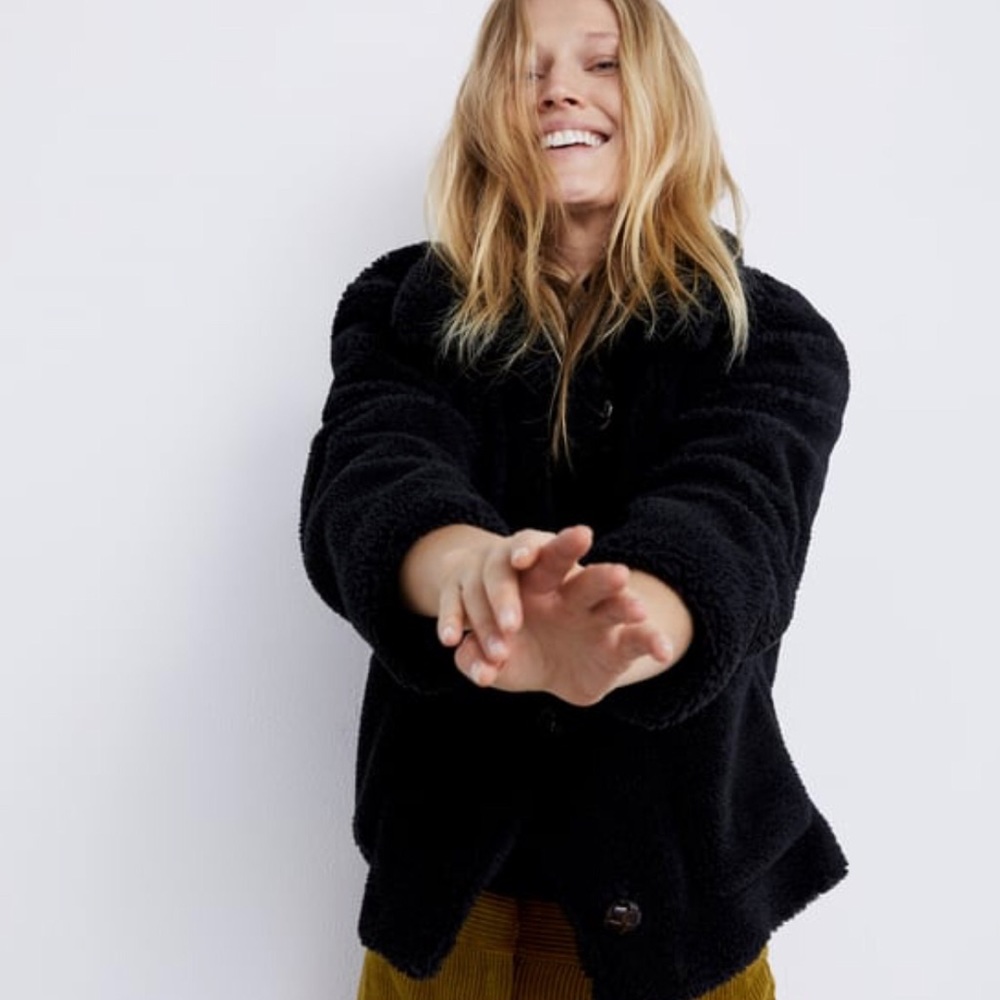 💕LAST CHANCE Zara teddy faux-shearling jacket - Picture 2 of 8